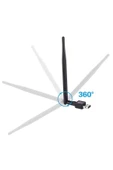 MEGAMUS USB2.0 Kablosuz Ağ Kartı Mini WIFI Alıcısı 5DB Büyük Anten 300m Kablosuz Ağ Adaptör 802.IIN - 3