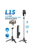 Airstorr Kablosuz Bluetooth Selfie W/Dolgu Işığı Lambası telefon tutucu ile Tripod Standı - 4