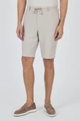 Bej Düz Esnek Gabardin Casual Şort 1016250150 thumbnail 2