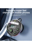MEGAMUS Bluetooth 5.0 FM Verici MP3 Transmitter Çalar Gürültüsüz Ses Alıcısı ile 3'ü 1 arada - 3