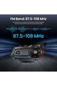 MEGAMUS Led Işıklı Motosiklet Kask Kulaklık Kablosuz FM Bluetooth 5.1 Kulaklık Hoparlör T57 - 2