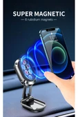 MEGAMUS Güçlü Manyetik Katlanabilir Montajı Ayarlanabilir 360 Derece Araç Telefonu Tutucu - 4