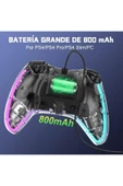 MEGAMUS PS4 uzaktan kumanda, P4/Pro/Slim/PC için uyumlu Turbo buton/Arka düğmeli - 4