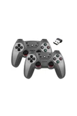 Airstorr Joystick Gamepad Çiftli TV PC Uyumlu Oyun Konsolu 2.4G Gamepad Double Joystick Doungle - 1