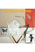 MEGAMUS 360 derece rotasyon 3 renk profesyonel Led Metal salıncak kolu kısılabilir masa lambası - 3