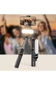 Airstorr Kablosuz Bluetooth Selfie W/Dolgu Işığı Lambası telefon tutucu ile Tripod Standı - 2