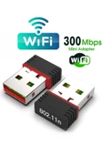 MEGAMUS Usb Wifi Adaptörü Kablosuz İnternet Alıcı Ağ Kartı Masaüstü Bilgisayar Pc 300 Mbps 802.11n - 1