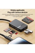 Airstorr Çoklu 8in1 SD/TF/CF/MS/M2/Micro Hafıza Kart Okuyucu Adaptörü iPhone/iPad Type-C/USB  Cihazları - 4