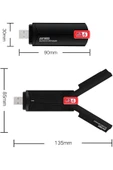 MEGAMUS USB3.0 WiFi 6 AX1800Mbps Çift Bant 5Ghz/2.4Ghz Kablosuz Adaptörü MU-MIMO Windows 11/10/7 - 4