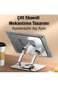 MEGAMUS Evrensel Tablet Standı Ipad Uyumlu 360 Derece Dönen Alüminyum Masaüstü Tablet Telefon Tutucu - 4