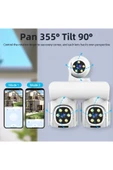 Airstorr Full HD 4G/WiFi Video gözetim kamera açık 6K 360' 3PTZ k 3ekran  3lensler WiFi güvenlik kamerası thumbnail 2