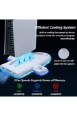 Airstorr Tp5-3528 Beyaz Soğutma Ve Şarj İstasyonu Ps5 Slim Konsol İçin RGB Renkli Atmosfer Işık Halkası - 2