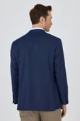 Lacivert Mono Yaka Armürlü Tam Astar Esnek 4 Drop Comfort Fit Classic Ceket 1002250152 thumbnail 5