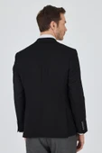 Siyah Kılıç Yaka   Esnek 6 Drop Slim Fit Classic  Ceket 1002250124 thumbnail 5