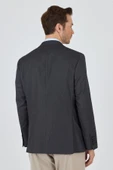 Siyah Mono Yaka Armürlü Tam Astar Esnek 6 Drop Comfort Fit Classic Ceket 1002250153 - 5