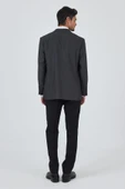 Koyu Antrasit Mono Yaka Bez Ayağı Tam Astar Esnek 4 Drop Comfort Fit Classic Ceket 1002250157 thumbnail 5