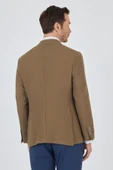 Koyu Vizon Mono Yaka Gofreli  Esnek 6 Drop Slim Fit Casual  Ceket 1002250125 thumbnail 5
