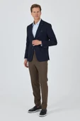 Lacivert Kılıç Yaka   Esnek 6 Drop Slim Fit Classic  Ceket 1002250124 thumbnail 2