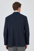 Koyu Lacivert Mono Yaka Bez Ayağı Tam Astar Esnek 4 Drop Comfort Fit Classic Ceket 1002250157 - 5