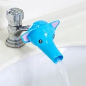 BUFFER® Çocuklar İçin Eğitici ve Güvenli Musluk Uzatıcı Genişletici Başlık Aparatı Fil Figürlü - 2
