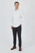 Uzun Kol Düz Bez Ayağı Sert Yaka cepli Pamuklu Classic Comfort Fit Gömlek 1004250210 thumbnail 1