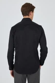 Uzun Kol Düz Bez Ayağı Sert Yaka Cepsiz Pamuklu Classic Slim Fit Gömlek 1004250211 thumbnail 5
