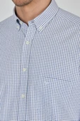 Uzun Kol Kareli Desen Bez Ayağı Düğmeli Yaka cepli Pamuklu Classic Comfort Fit Gömlek 1004250197 thumbnail 4