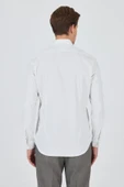 Uzun Kol Çizgili Desen Bez Ayağı İtalyan Yaka Cepsiz Esnek Classic Slim Fit Gömlek 1004250202 thumbnail 5