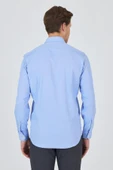 Uzun Kol Düz Bez Ayağı Sert Yaka Cepsiz Pamuklu Classic Slim Fit Gömlek 1004250160 thumbnail 5
