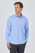 Uzun Kol Düz Bez Ayağı Sert Yaka Cepsiz Pamuklu Classic Slim Fit Gömlek 1004250160 thumbnail 3