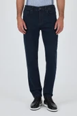 Koyu Lacivert Gabardin 5 Cep Düz Paça Casual Slim Fit Pamuklu Denim Pantolon 1023250154 - 1