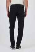 Siyah Gabardin 5 Cep Düz Paça Casual Slim Fit Pamuklu Denim Pantolon 1023250151 - 5
