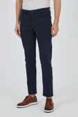 Koyu Lacivert Pamuklu 5 Cep Casual Slim Fit 5 Cep Pantolon 1003250318 - 2