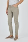 Koyu Bej Pamuklu 5 Cep Casual Slim Fit 5 Cep Pantolon 1003250318 - 4