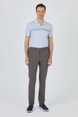 Koyu Vizon Esnek Yandan Cepli Casual Slim Fit Jogger Pantolon 1003250162 thumbnail 2