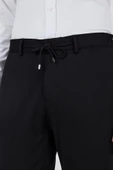 Siyah Esnek Yandan Cepli Casual Slim Fit Pantolon 1003250158 thumbnail 4