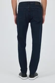 Koyu Lacivert Gabardin 5 Cep Düz Paça Casual Slim Fit Pamuklu Denim Pantolon 1023250154 - 5