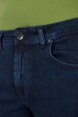 Koyu Lacivert Gabardin 5 Cep Düz Paça Casual Slim Fit Pamuklu Denim Pantolon 1023250151 - 4