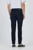 Koyu Lacivert Gabardin 5 Cep Düz Paça Casual Slim Fit Pamuklu Denim Pantolon 1023250150 - 5
