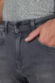 Gri Gabardin 5 Cep Düz Paça Casual Slim Fit Pamuklu Denim Pantolon 1023250150 - 4