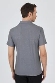 Koyu Antrasit Polo Yaka Kısa Kol Cepsiz Slim Fit Classic Tişört 1011250176 thumbnail 5
