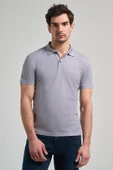 Füme Kısa Kol Baskılı Pike Polo Yaka Cepsiz esnek Casual Slim Fit Tişört 1011250151 thumbnail 1