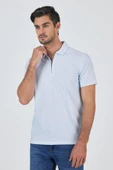 Koyu Mavi Polo Yaka Kısa Kol Cepsiz Slim Fit Classic Tişört 1011250176 thumbnail 1
