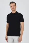 Siyah Polo Yaka Kısa Kol Cepsiz Slim Fit Classic Pamuklu Tişört 1011250177 thumbnail 1