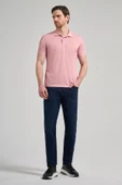 Pudra Kısa Kol Baskılı Pike Polo Yaka Cepsiz esnek Casual Slim Fit Tişört 1011250151 thumbnail 3