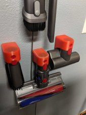 Dyson V6/V8 İçin 3lü Duvara Montaj Aparatı Tutucu Stand Düzenleyici Raf Turuncu - 2