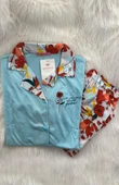 Kadın Düğmeli Uzun Kol Pijama Takımı Senfoni - 10274 - 6