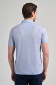 Mavi Kısa Kol Baskılı Pike Polo Yaka Cepsiz esnek Casual Slim Fit Tişört 1011250151 thumbnail 5