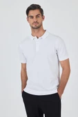 Beyaz Polo Yaka Kısa Kol Cepsiz Slim Fit Classic Pamuklu Tişört 1011250177 thumbnail 1