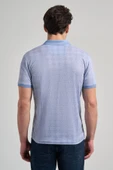 Mavi Kısa Kol Baskılı Pike Polo Yaka Cepsiz esnek Casual Slim Fit Tişört 1011250150 - 5